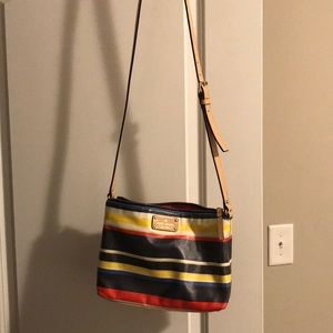 Kate Spade multi colored striped crossbody